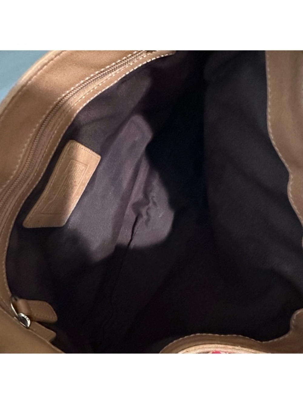 Coach Vintage Y2K Tan Leather Hampton clip Shoulder Bag style 7751 (2003) - Picture 10 of 14